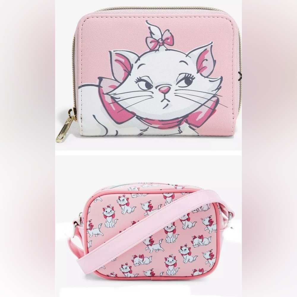 NWT Loungefly Aristocats Marie camera crossbody bag / wallet bundle
